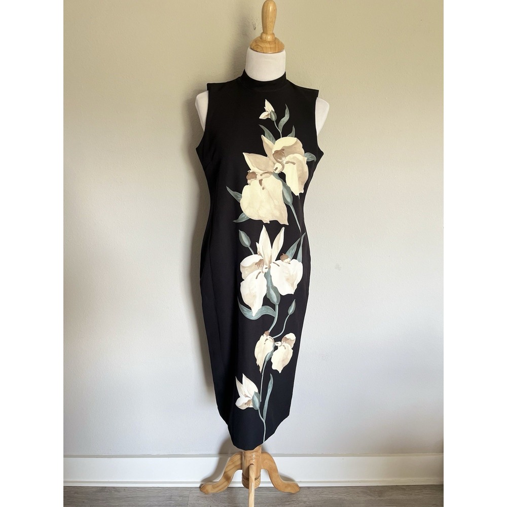Anne Klein Mock Neck Sleeveless Maxi Dress Size 10P Orchid LBD Career Party NWT